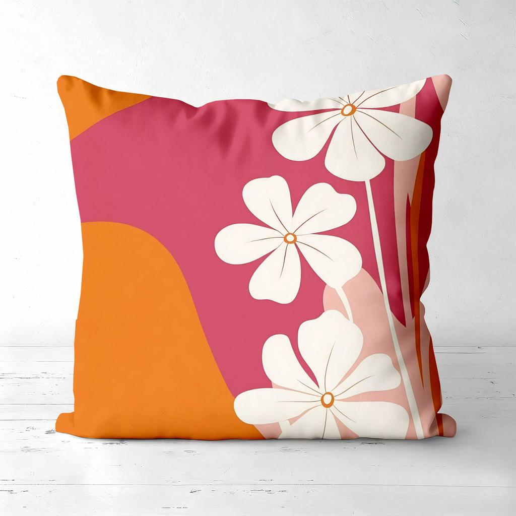 Boho Retro Floral Throw Pillow Covers Set of 4 Pattern Cushion Cover Suitable for Sofa Bedroom Car Pillow Cover