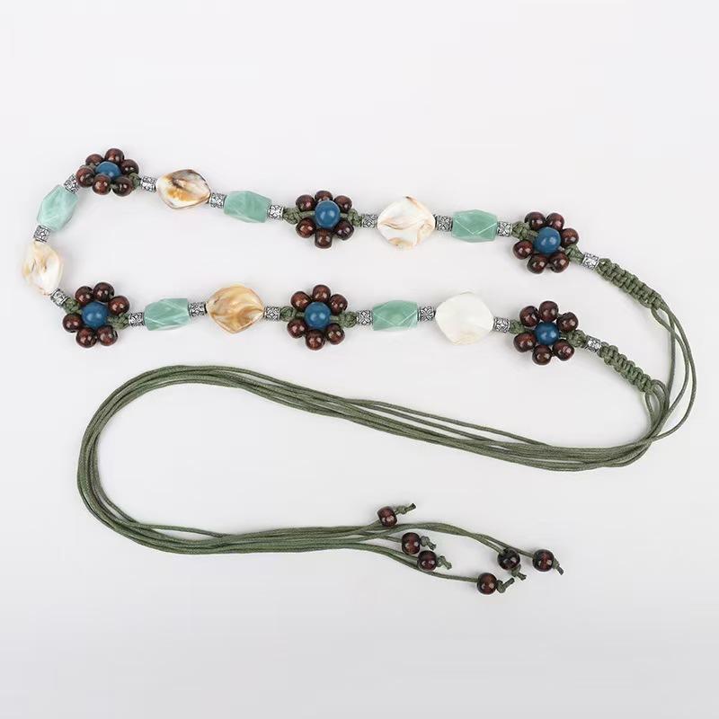 Ethnic Style Hanfu Woven Belt Chinese Knot Girls Belt Fashion Creative Handmade DIY Skirt Belt