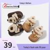 2025 Winter Bow Beaded Cotton Baby Shoes with Velvet Lining - Warm, Versatile, and Comfortable Fashion Footwear