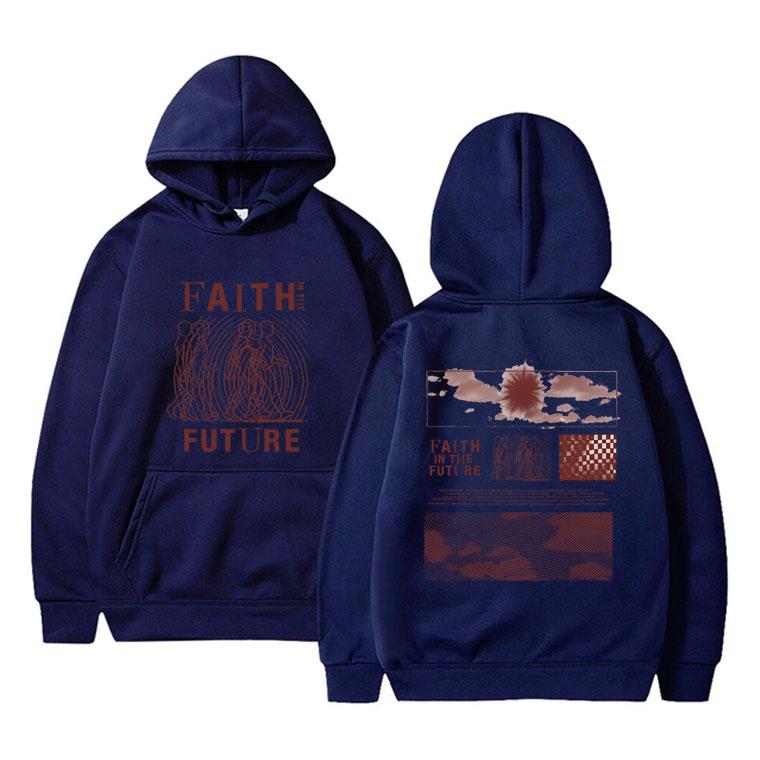 Faith In The Future Concert Print Hoodie Male Art Aesthetic Oversized Hooded Sweatshirt Men's Casual Vintage Pullover Hoodies