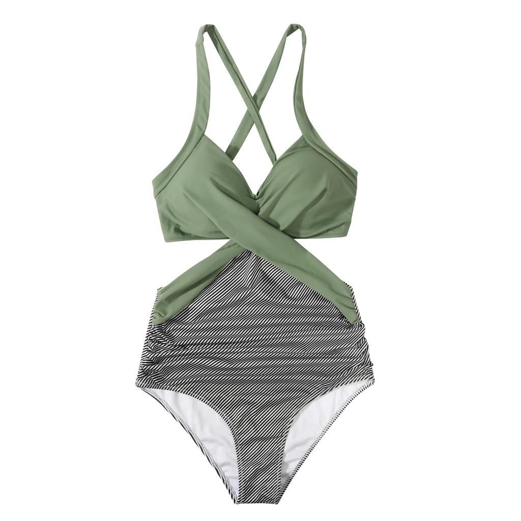 One Piece Swimwear Women Push Up Swimming Suit Bathing Suit Halter Beachwear Monokini XL Cut Out One Piece Swimsuit Women