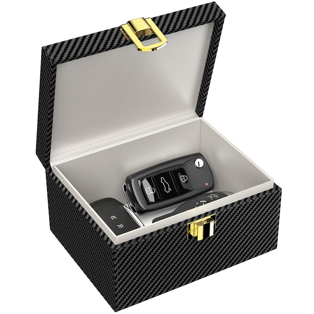 SAMFOLK Key Case for Relay Attack Relay Attack Prevention Smart Key Radio Wave Blocking Key Signal Relay Attack Smart Key Car Official 3D Carbon M