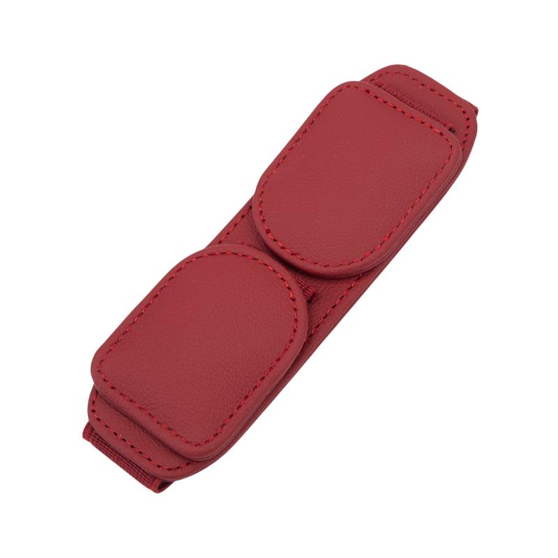 

Leather Magnetic Eyewear Holder for Car Visor Sunglasses Clip Quick Installation Eyeglass Storage for Driving Convenience червоний