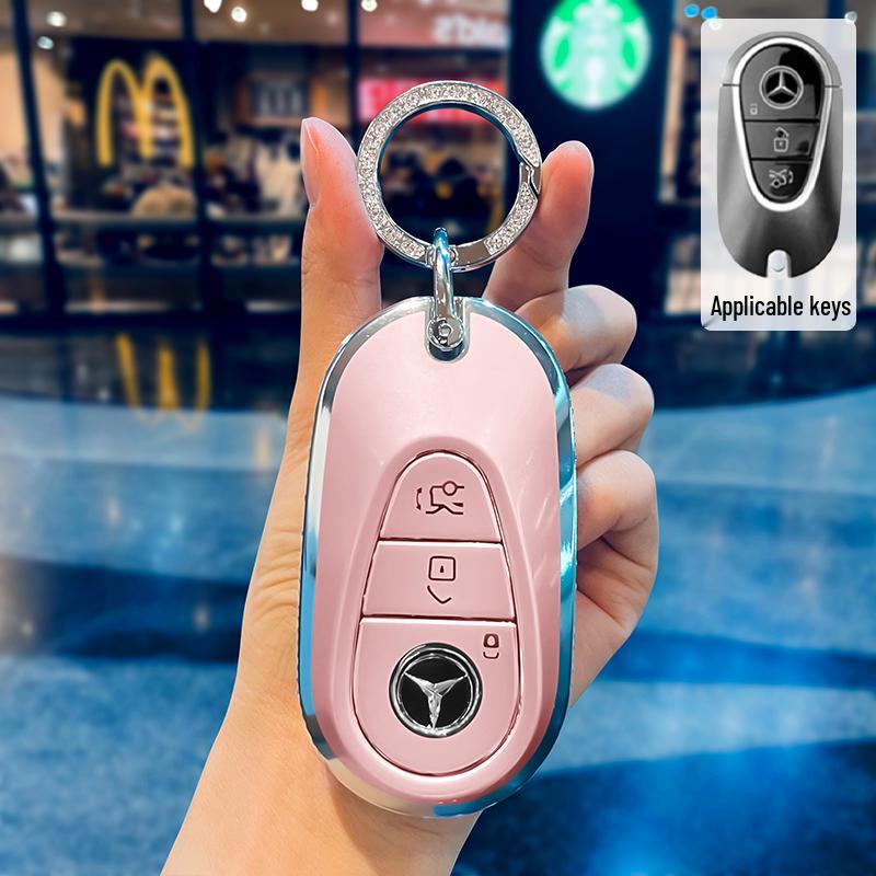 Mercedes Key Cover: C-Class, E-Class, GLC300, A200 - Elegant Design for Models C260L, E300L, C200L.