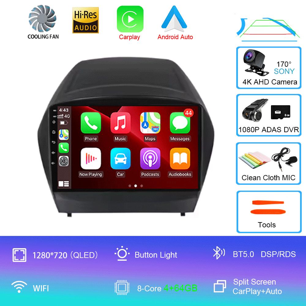 For HYUNDAI TUCSON IX35 2012 2013 2014 2015 8Core 4G WIFI Android 14 Car Multimedia Stereo Car DVD Player Navigation GPS Radio