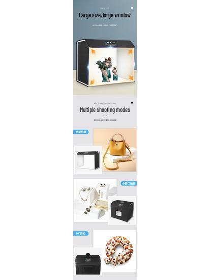 PULUZ 60x40CM Portable Folding LED Photography Studio Kit with Soft Lighting