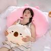 New Plush Pillow Stuffed Capybara Kawaii Cartoon Animal Plushie Soft Fluffy Water Animal Back Support Seat Cushion