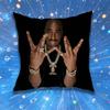 Rap Legend 2Pac Pillow Case Living Room Sofa Cushion Cover Suitable For Home Bedroom Room Decoration