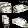 Men's Watch Forever Shell Dial Watch with Beautiful Crystals Includes Simple Belt Adjustment Tool FOREVER FG-1205-1PG (white/PG)