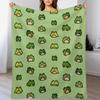 Frogs Doodle Throw Blanket Soft Plush Blanket As Housewarming Gift