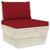 VidaXL Garden Pallet Middle Sofa with Cushions Impregnated Spruce