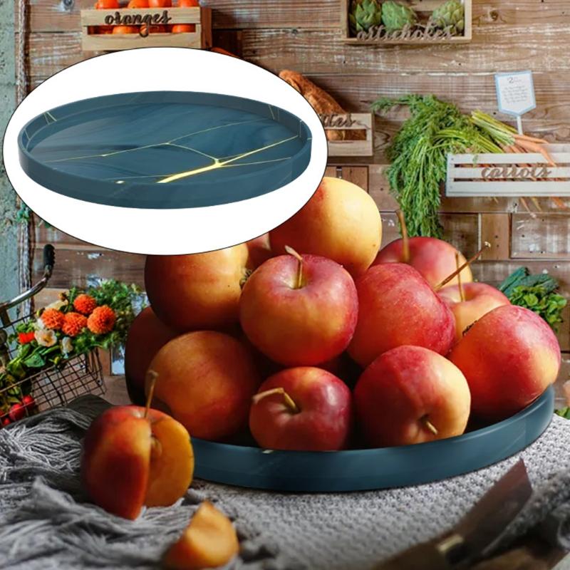 Round Tray Silicone Mould Fruit Plate UV Resin Mold Serving Board Epoxy Mold Handmade Ashtray Mold Handmade Coaster Mold