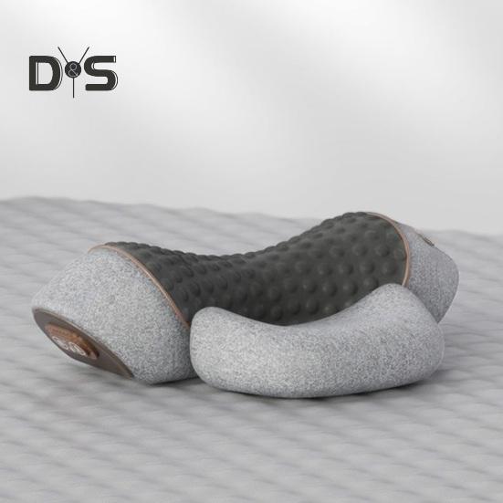 Massagekissen mit warmer und wohltuender Massagetechnologie, 3-in-1-Nackenkissen zur Linderung von Buckelschmerzen, Traktionsmassagekissen, verbesserte Schlafqualität, langsames Rückprallgedächtnis