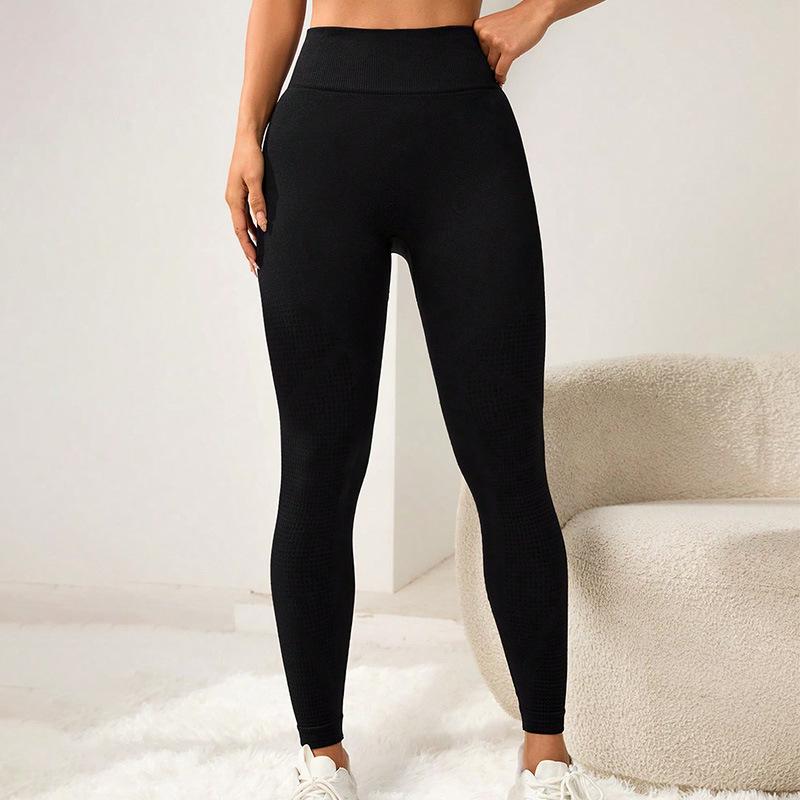 High-Waisted Butt-Lifting Seamless Yoga Pants for Women - Spring/Summer Fitness Tights Medium