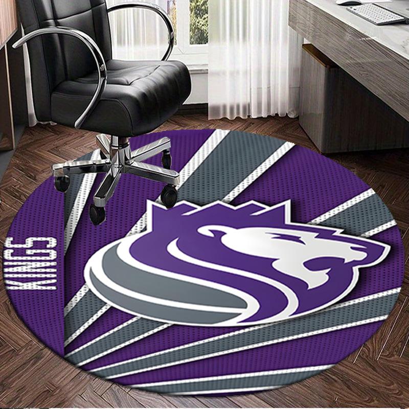 Kings Basketball Team Logo Round mat, Anti-slip Circle Carpet Chair rug For livingroom,Bedroom, doormat home decor Gift Christmas Gifts
