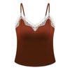 Spring and summer polished thermal vest with chest pad, free bra, integrated pure lace base with suspender top