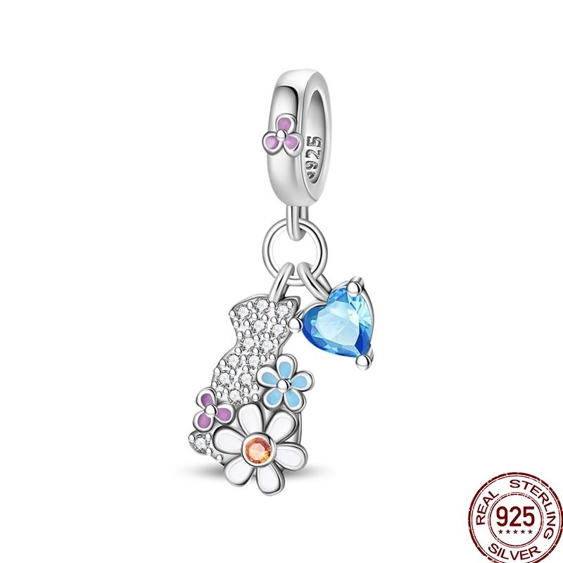 New Original Copper Elephant Cat Game Charms Bead Flower Baby Beads Fit 3Mm Bracelet Diy Jewelry Gifts For Women