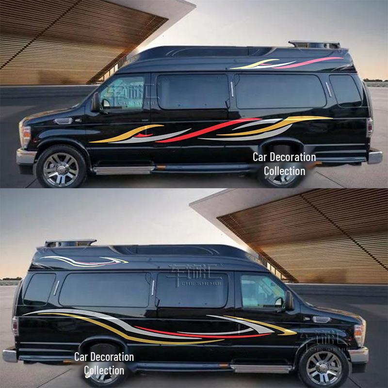 Ford E350 RV Pinstripe Decal - Car Waistline Decoration Sticker for GMC and Ram RVs