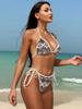 European and American Style Backless Three-Piece Bikini Set
