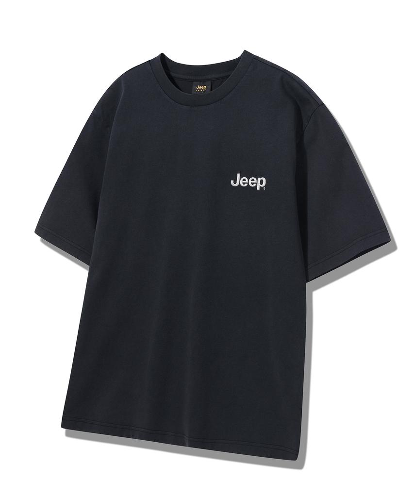 JEEP Pigment M-Logo Graphic Short Sleeve T-Shirt (Jq5Tsu673Bk)