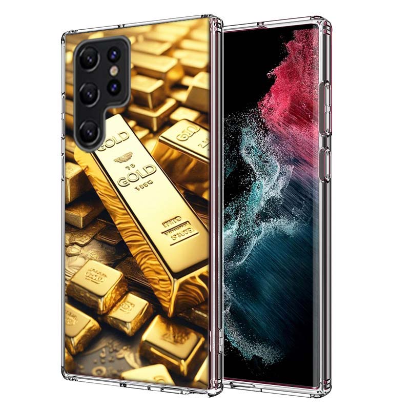 

Gold Bar Wealth and Finance Capa Phone Case For Samsung S26 Ultra S25 Edge Galaxy S23 S21 S20 S24 FE S22 S10 Plus Cover Clear TP Samsung S23 Ultra