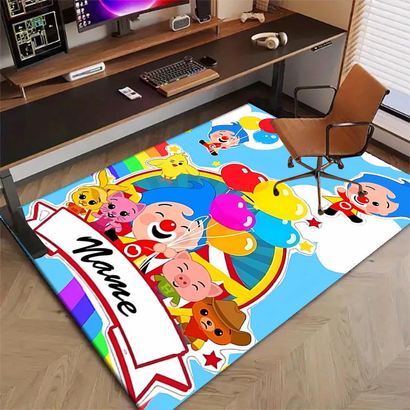 Custom Flim Flim Mat Personalized Name, Polyester Washable Indoor Entryway Rug, Gift for Christmas, Easter, Thanksgiving Day