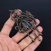 Labradorite Pendant, Handmade Gemstone 999 Copper Wire Wrapped Pendant Antique Jewelry, For Gift Silver Jewelry