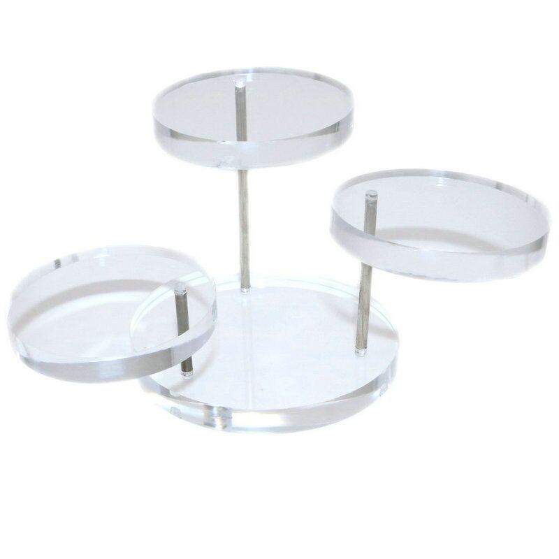Acrylic Three-Tier Rotating Ring Display Stand