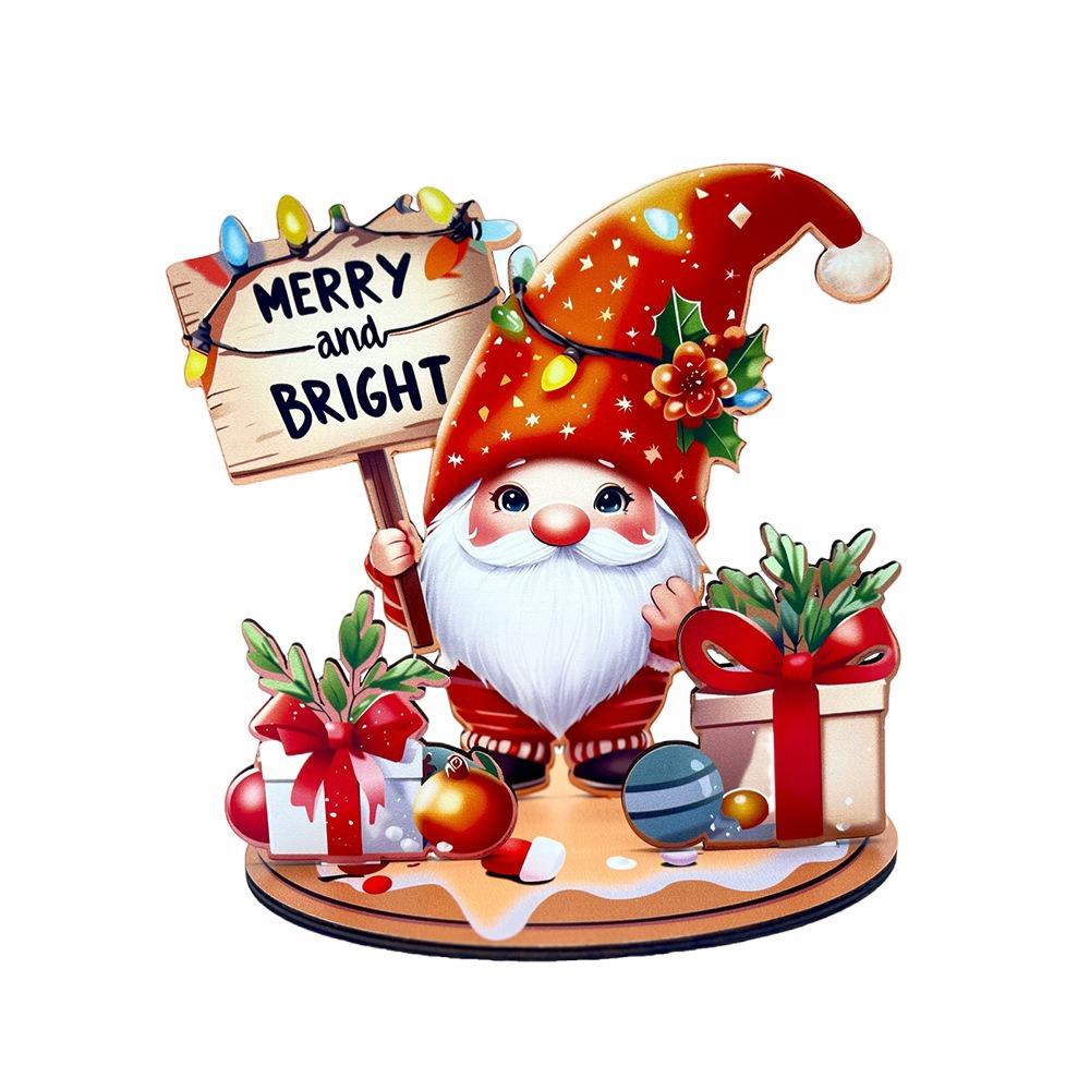 Christmas Tree Dwarf Desktop Decoration Cartoon Xmas Decorative Sign  Christmas
