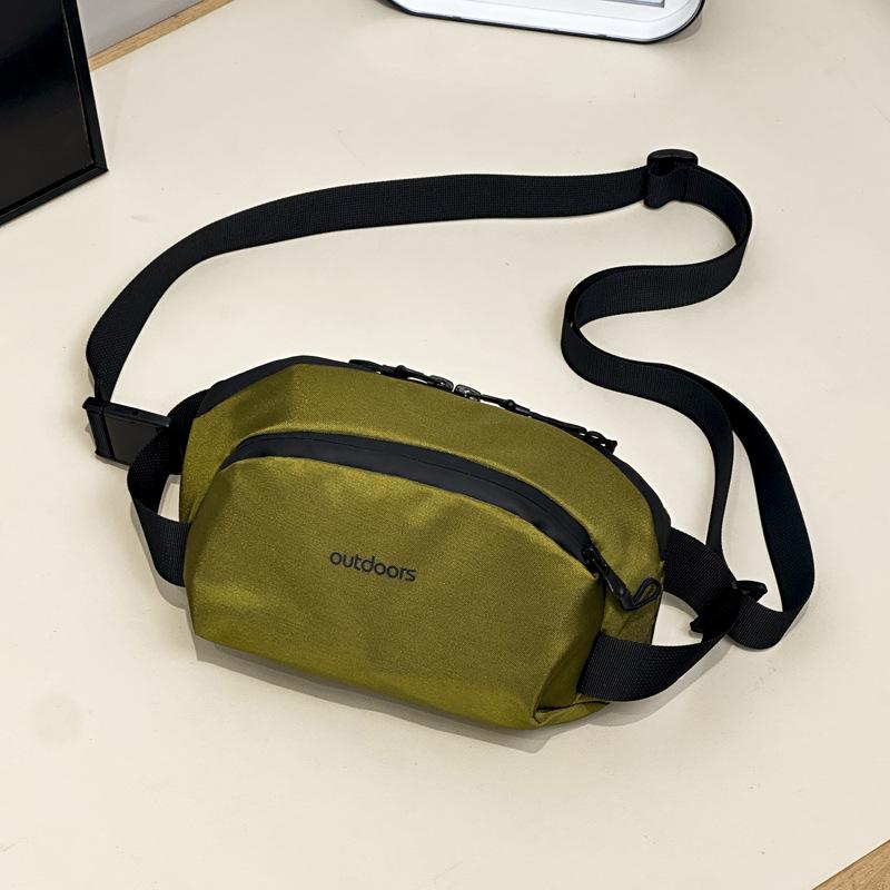 Men s and women s outdoor riding fanny pack, multi-functional breast bag, lightweight messenger bag, commuting large-capacity men s bag