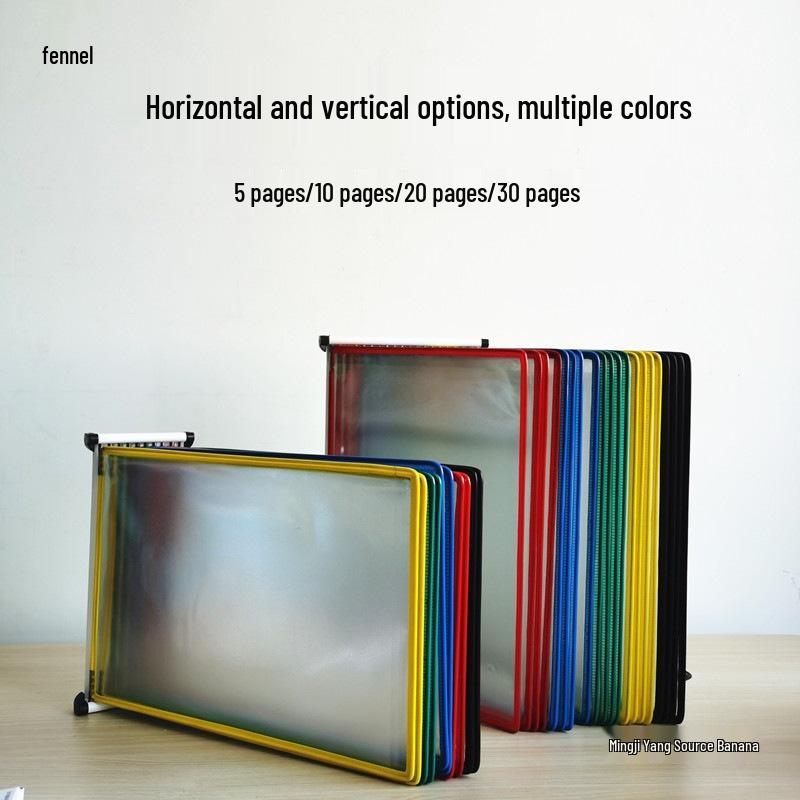 A4 Wandmontierter Klapp-Aktenordner, 5-seitiger SOP-Displayständer