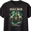 Skeleton TShirt Stout Beer Gothic Horror Unisex Black Graphic Tee