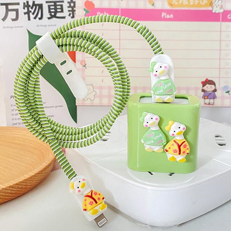2025 New Charger Cable Protector Cover For IPhone 15 14 13 12 Pro 18W 20W Charger Cat Claw Design Data Cable Winder Protective