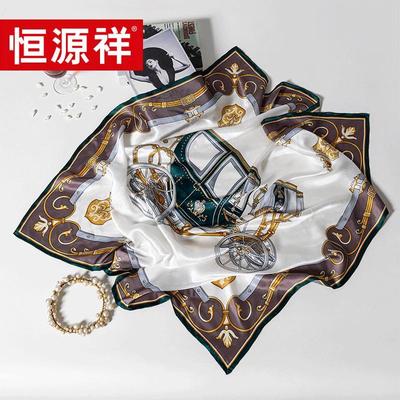 Hengyuanxiang British Carriage Silk Square Scarf