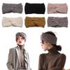 Women Girls Warm Candy Color Hair Accessories Wide Hairband Thick Knitted Headband