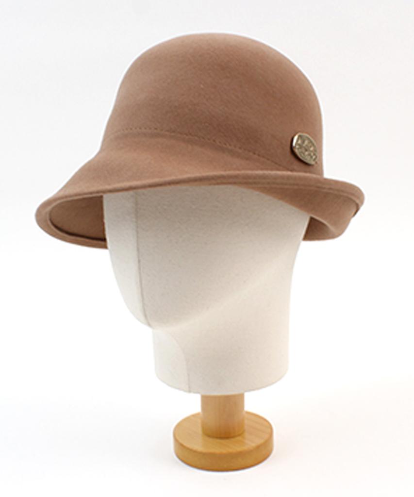 French Wool Beige Cloche Hat