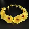 6/7/10 Heads Sun Flower Ring Wire&Cloth Hair Hoop Sun Flower Headband  Women Girl Birthday Favor