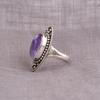 Amethyst Oval Gemstone Ring, Solid 925 Sterling Silver Ring, Handmade Jewelry, Women Ring, Gift For Her