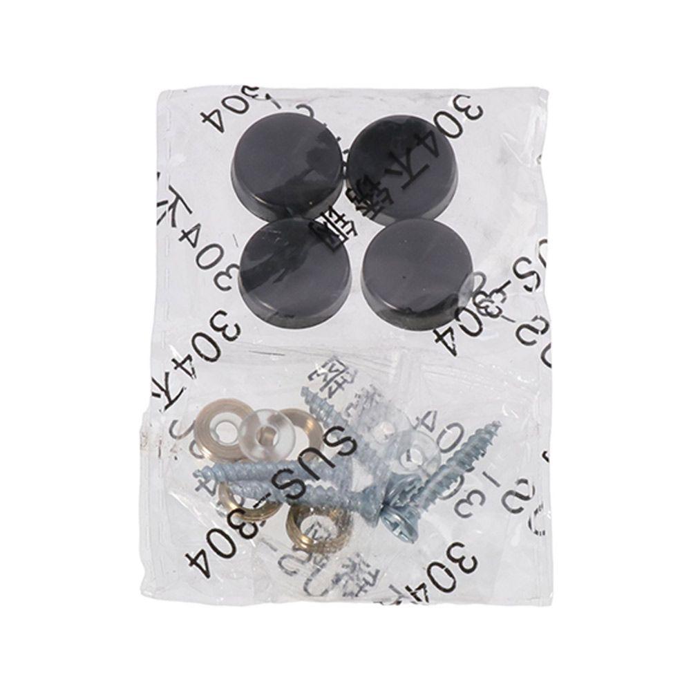 20Pcs Fasteners Stainless Steel Screw Covers Caps 16MM Matte Black Mirror Screws Fasteners Mirror Screws Caps Glass Signboards