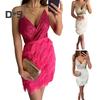 Women Dress Sexy Style Sequin Cocktail Dress Elegant Sleeveless High Waist Midi Dress for Date Party