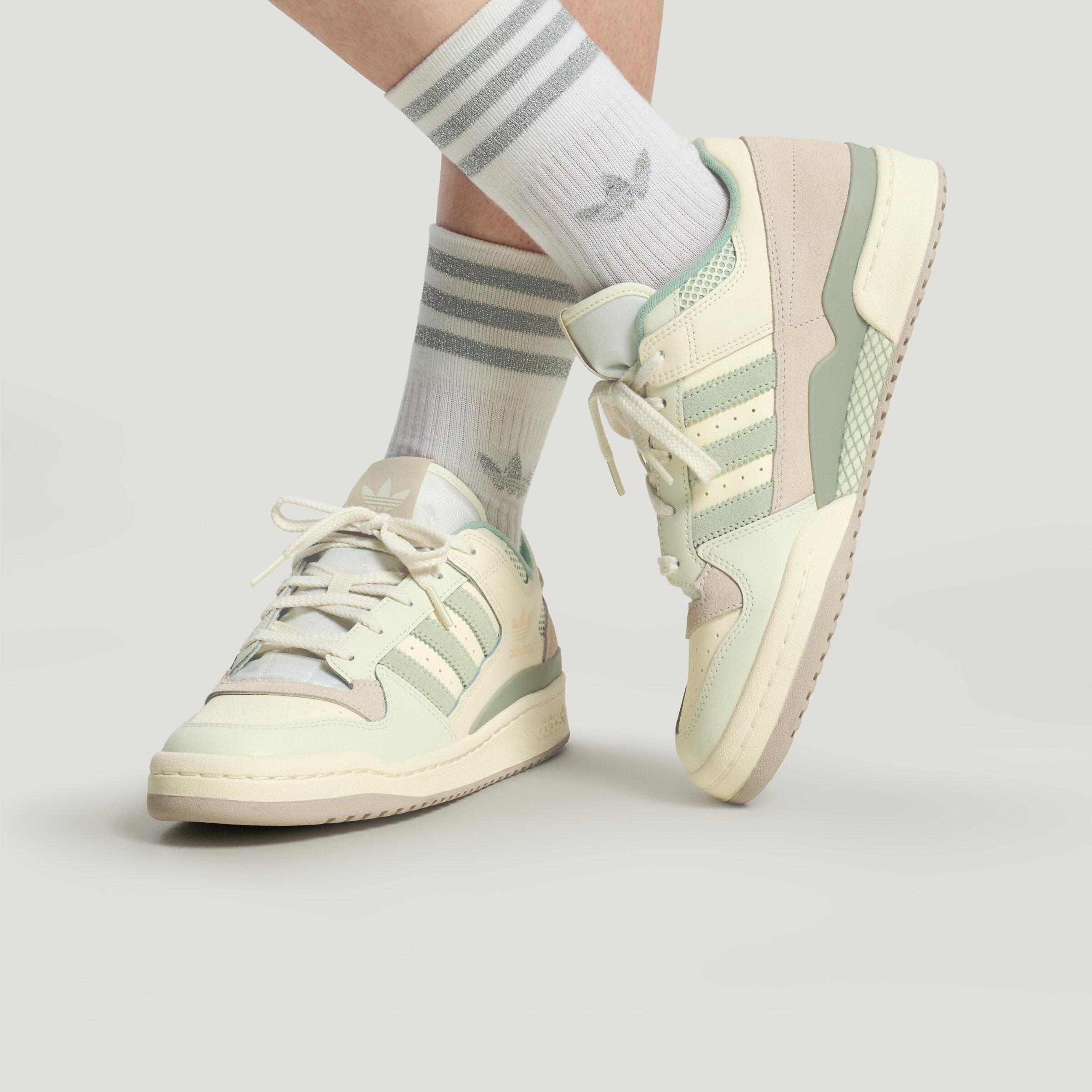 Adidas Originals FORUM CL Skateboard Shoes Unisex Low Top Ivory White 36.5