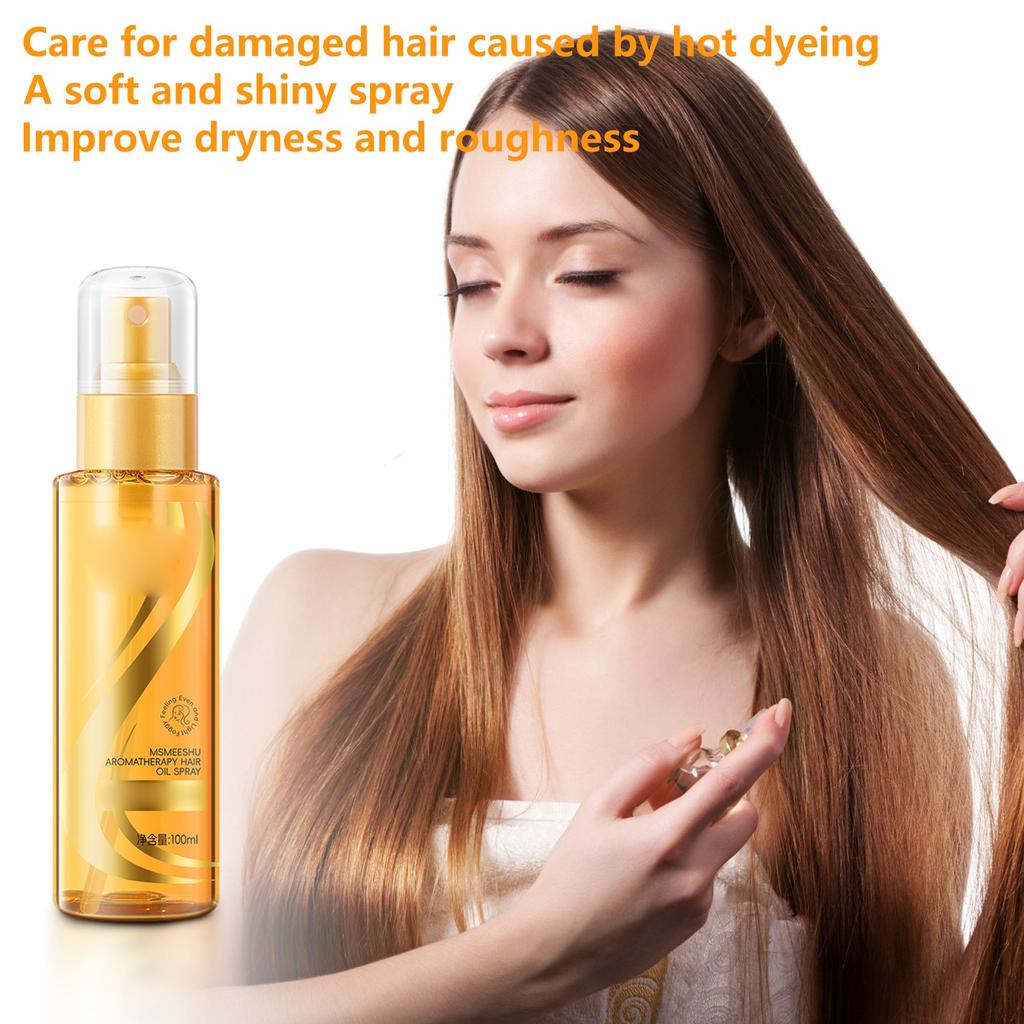 Parfüm Weichmachendes Haarpflegeöl-Spray Verbessert Trockenes Und Frizziges Haar, Hinterlässt Eine Lang Anhaltende Und Tief Feuchtigkeitsspendende Pflege 100ml