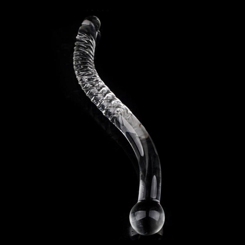 Vagina Stimulate Crystal Clear G-Spot Stimulation Female Masturbation Adult Sex Toys For Lesbian Glass Dildo Anal Beads Plug
