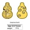 Gold Foil Lucky Cat & God of Wealth Phone Sticker – Prosperity Charm, Treasure Vault Gift