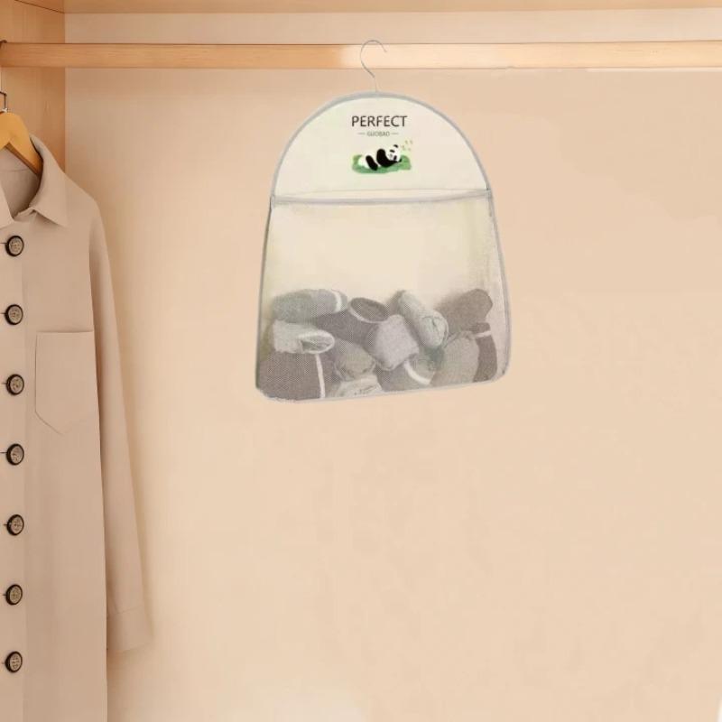 1/2/3Layers Wardrobe Hanging Storage Bag Storage Mesh Bag Socks Organizer Closet Pocket Hanger Hanging Closet Organizer
