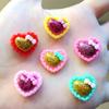 Color 20mm heart-shaped flat back hairpin accessories resin crafts rhinestone  wedding decoration