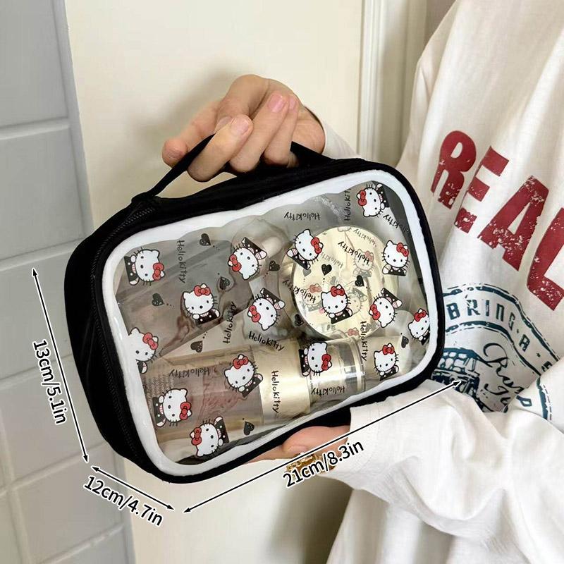 Girls Cosmetics Bag Large Capacity Transparent Pvc Makeup Storage Bag Portable Travel Wash Gargle Bag Waterproof