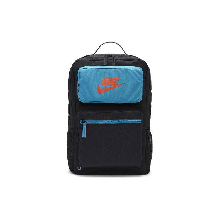 

Nike Color Block Zipper Fabric Backpack Unisex Backpacks Black BA6170-011 Black