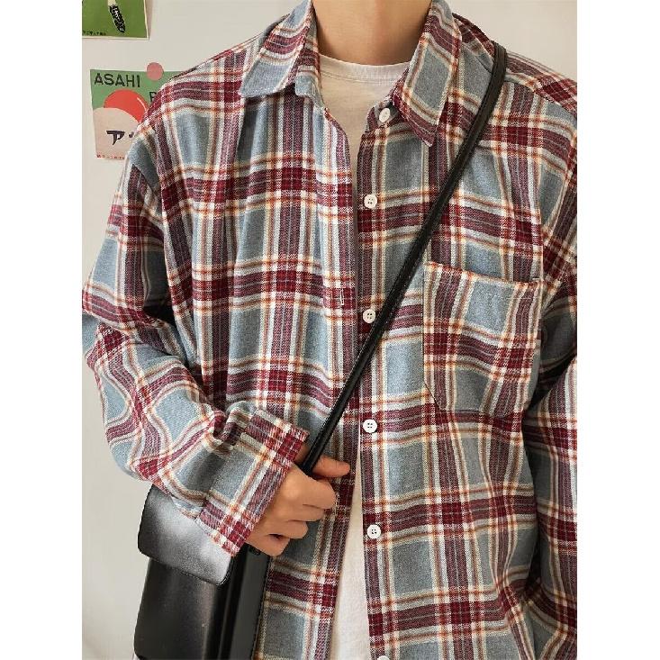 2024 Letter Long Sleeve Shirt Japanese Hong Kong Style Ins Loose Shirt Boys Summer Trendy Versatile Casual Coat