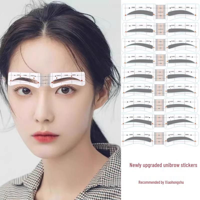 Free Shipping: Beginner Eyebrow Stencil Set with One-Piece Stickers